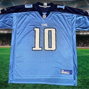 Tennessee Titans #10 Vince Young Reebok Jersey Sz 3XL Preowned Blue